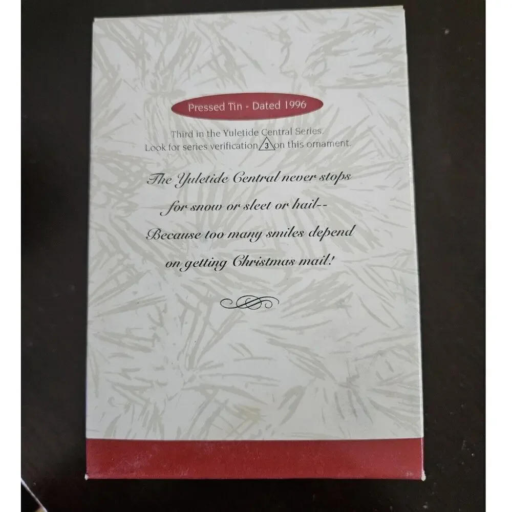 Hallmark Keepsake Mail Car Yuletide Central Tin Collectors Series 1996 Chr